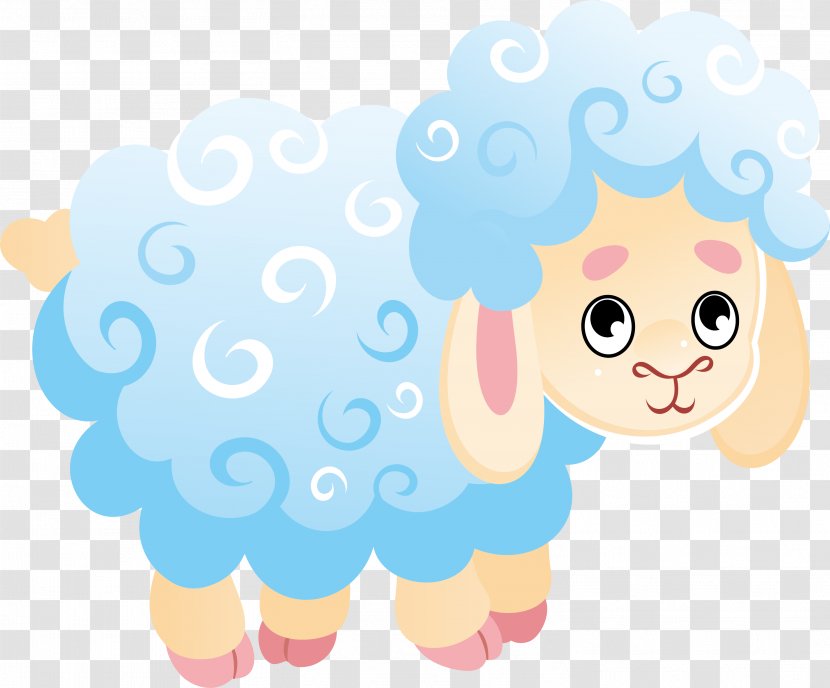 Sheep Alpaca Wallpaper - Blue Transparent PNG