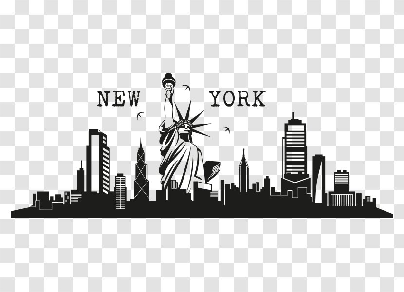 Skyline Drawing Pencil Silhouette Sketch - Statue Transparent PNG