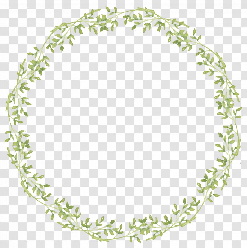 Idea Wedding - Thought - Ink Green Leaves Border Transparent PNG