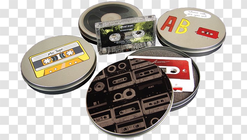 Digital Compact Cassette Printing Reel-to-reel Audio Tape Recording Elcaset - Frame - Tin Containers With Lids Wholesale Transparent PNG