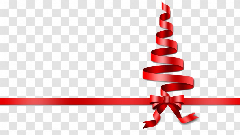 Ribbon Christmas Tree Clip Art - Gift Wrapping Transparent PNG