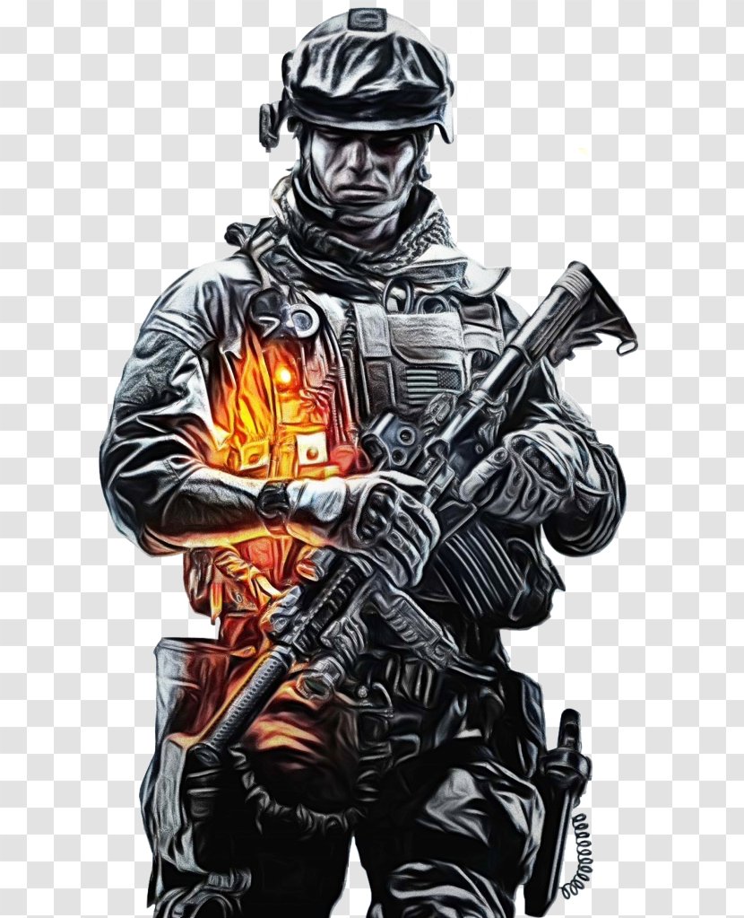 Soldier Infantry Gun Uniform Grenadier - Watercolor - Swat Military Organization Transparent PNG