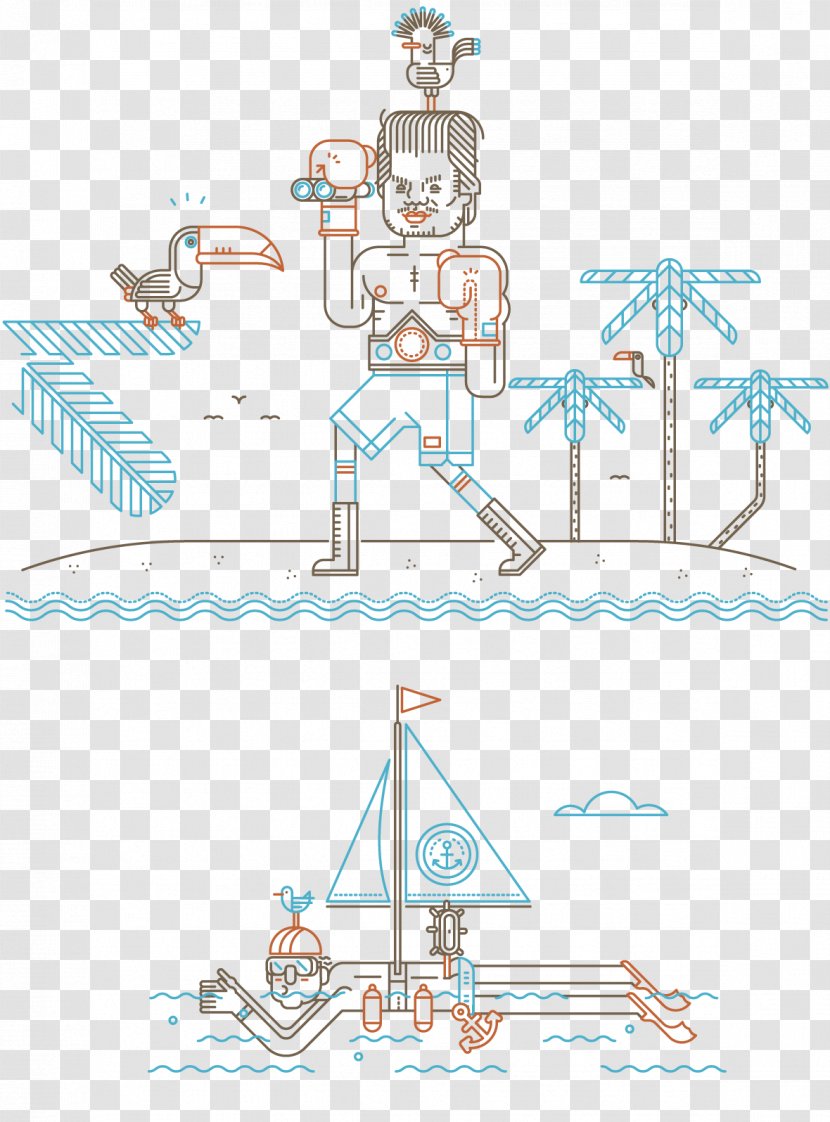 MUSCLEBEAVER Illustration Kuoni Travel Agent - Frame Transparent PNG