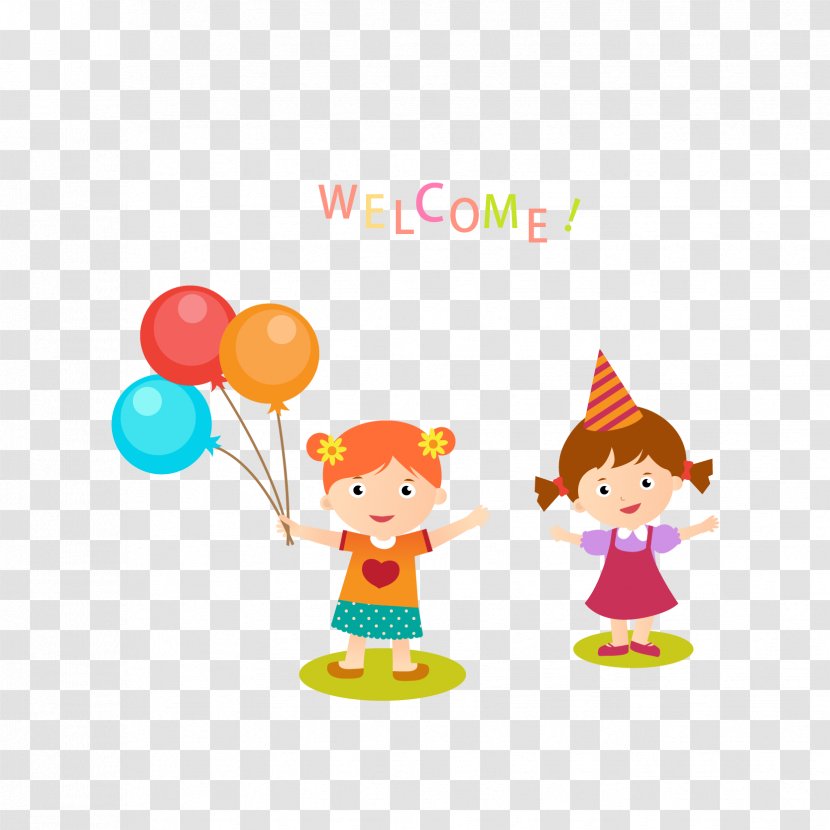 Child Display Resolution Wallpaper - Silhouette - Cartoon Girls Welcome Gestures Transparent PNG