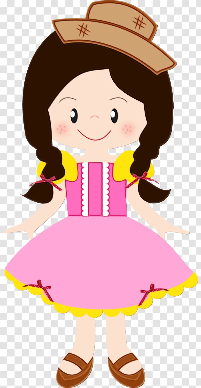 Party Girl - Drawing - Style Pink Transparent PNG