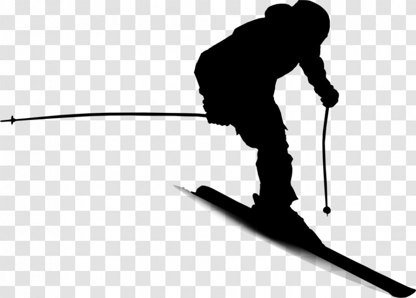 Ski Poles Line Angle Silhouette - Recreation Transparent PNG