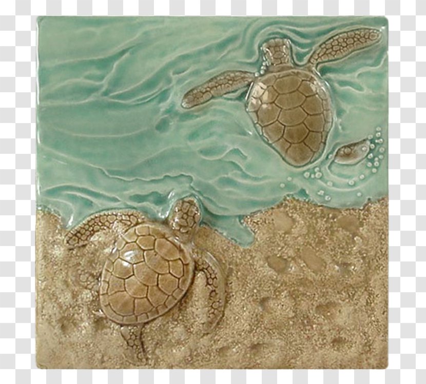 Sea Turtle Tile Glass - Reptile Transparent PNG