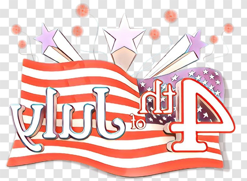 Fourth Of July Background - American Independence Day - Text Logo Transparent PNG