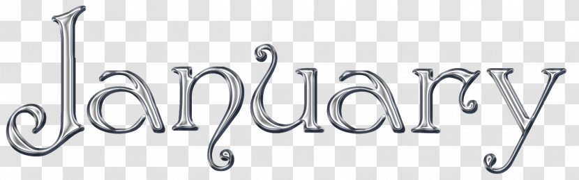 January Clip Art - Calligraphy - Word Transparent PNG