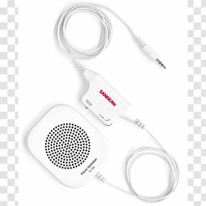 Audio Speaker Pillow Loudspeaker Sound Sangean-Personal & Portable PS-300 - Electronic Device Transparent PNG