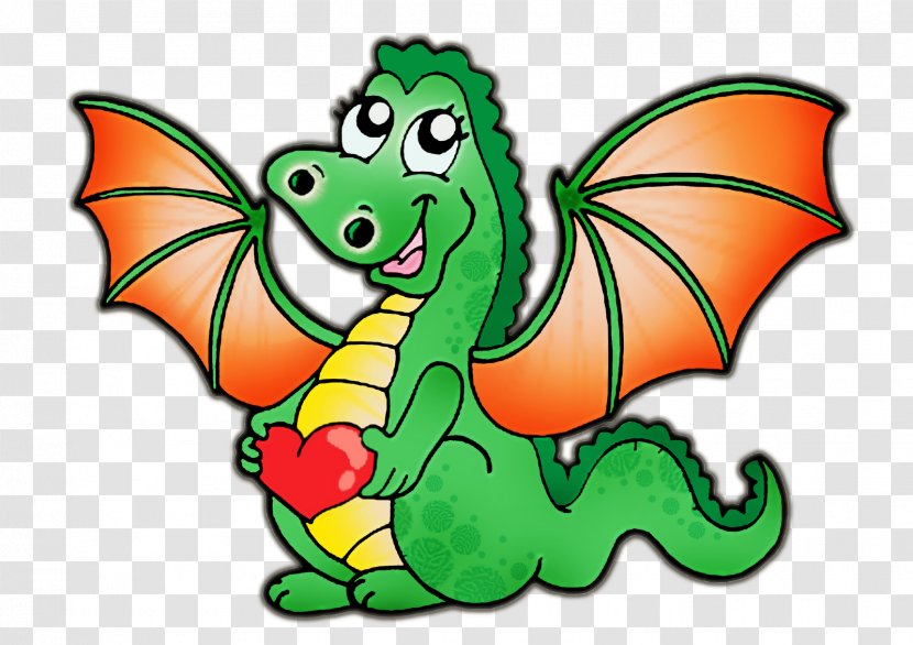 Cartoon Dragon Clip Art - Pollinator Transparent PNG