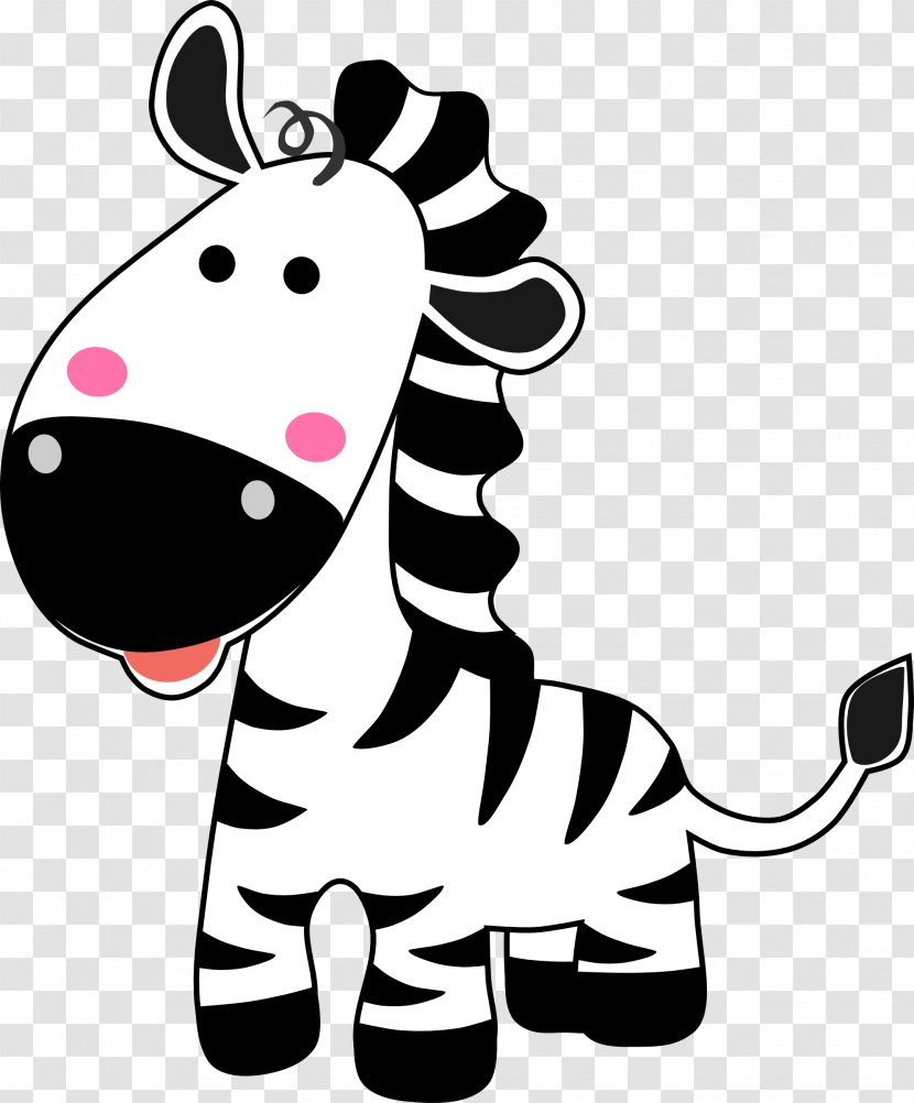 Clip Art Baby Zebra Infant Shower - Black And White Transparent PNG