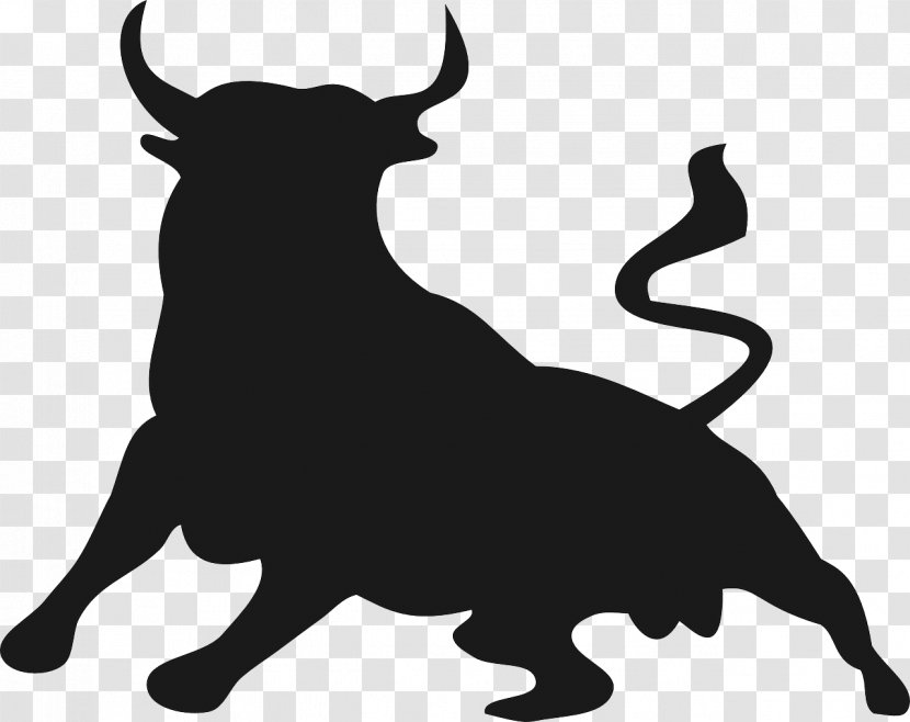 Texas Longhorn English Spanish Fighting Bull Silhouette - Chicago Bears Transparent PNG