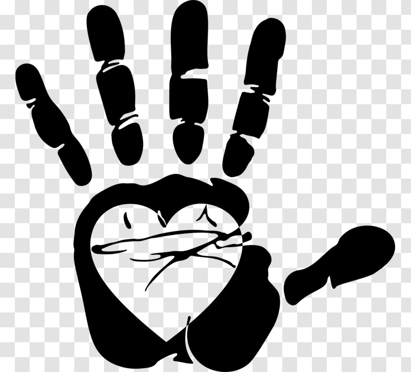 Printing Finger - Blackandwhite - Thumb Gesture Transparent PNG