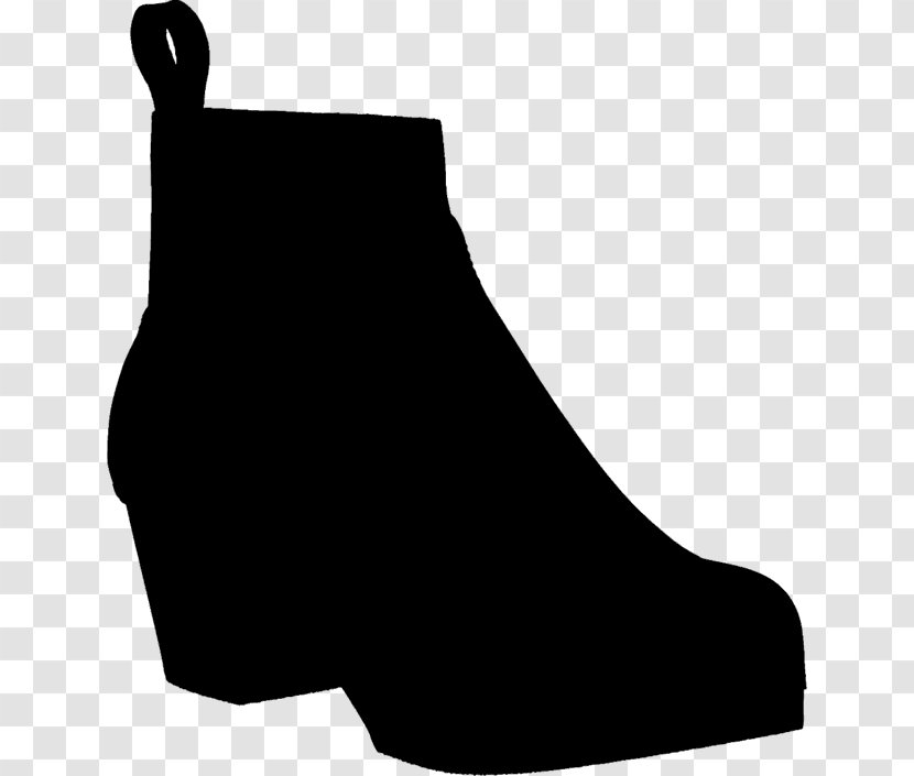 Shoe Ankle Boot Clip Art Product Design - Black M - Blackandwhite Transparent PNG