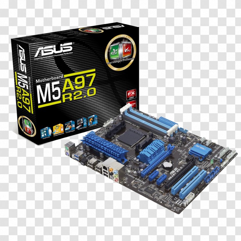 Motherboard Socket AM3+ ASUS M5A97 LE R2.0 ATX - Amd Fx - Electronic Device Transparent PNG