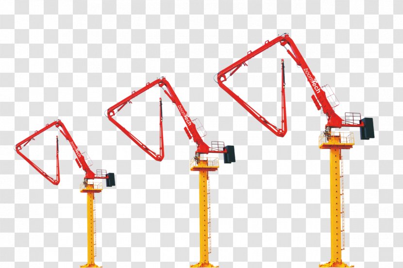 Concrete Pump Architectural Engineering Industry - Heavy Machinery - Crane Transparent PNG