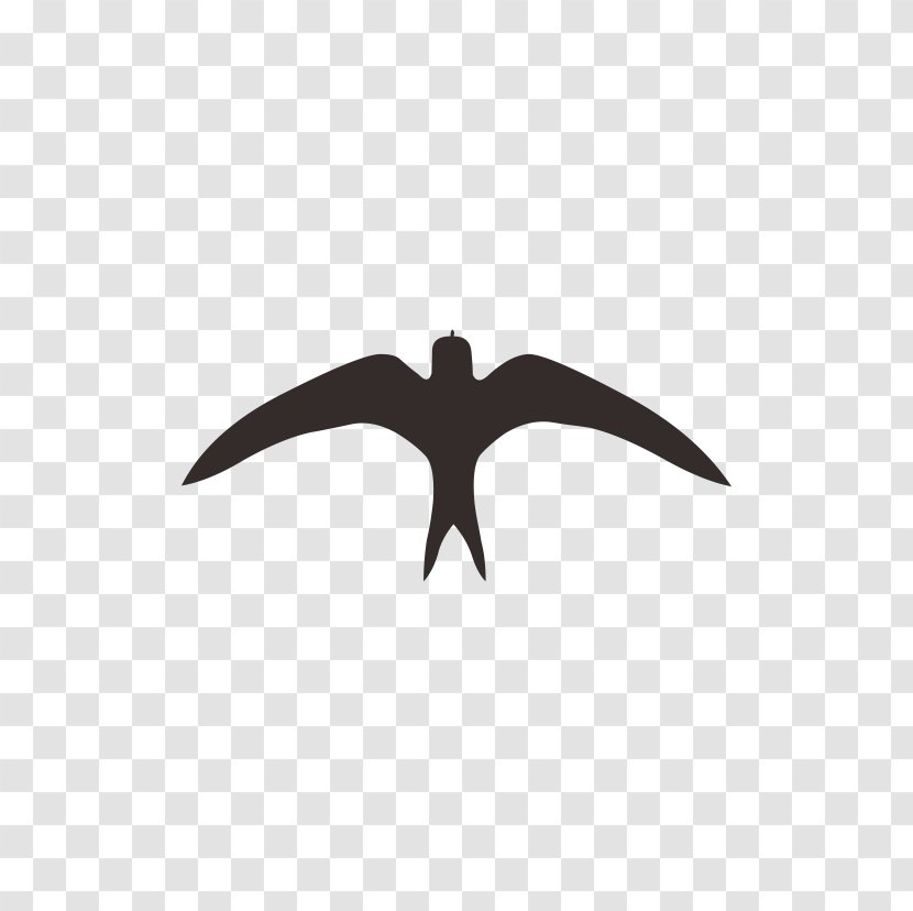 Swallow Logo Black And White Pattern - Birds Transparent PNG