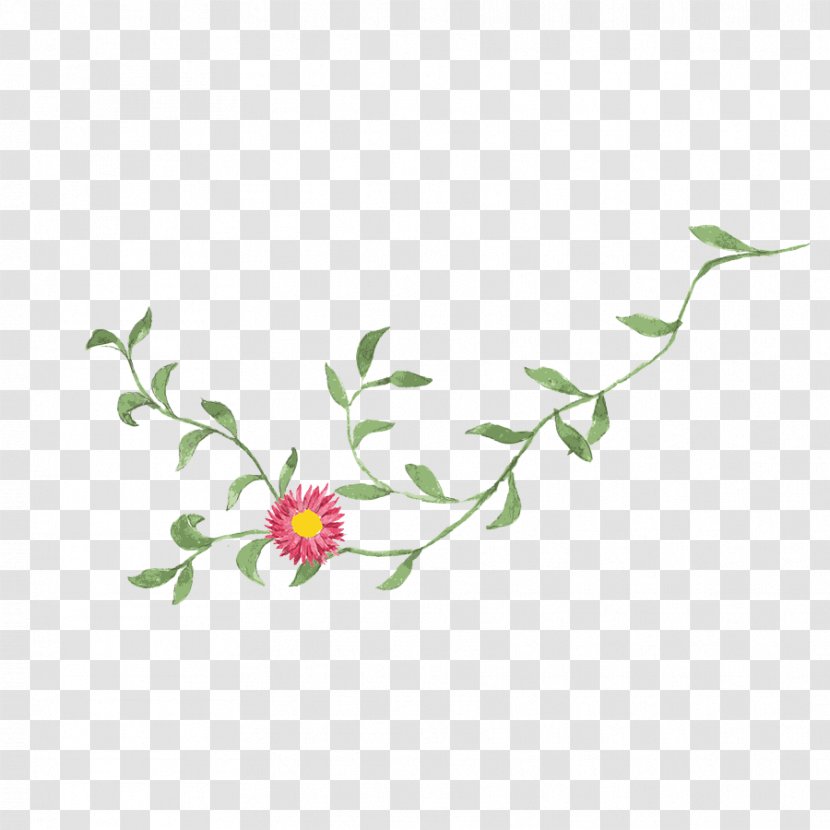 Watercolor Painting Cartoon Illustration - Leaf - Hand-painted Flowers Grass Transparent PNG