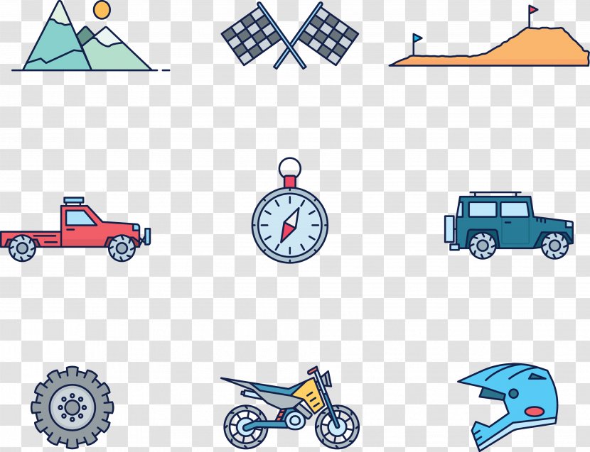 Motorcycle Racing Euclidean Vector Icon - Artworks - Car And Race Transparent PNG