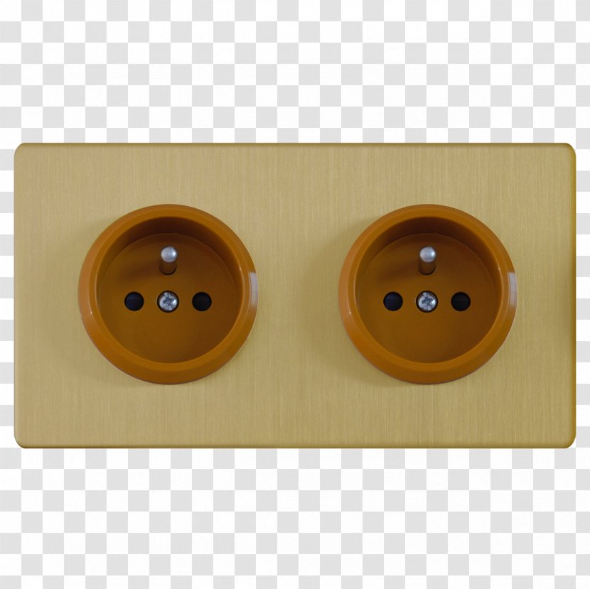 Schuko AC Power Plugs And Sockets CEE 7/5 Dimmer Electrical Switches - Wires Cable - Brushed Gold Transparent PNG