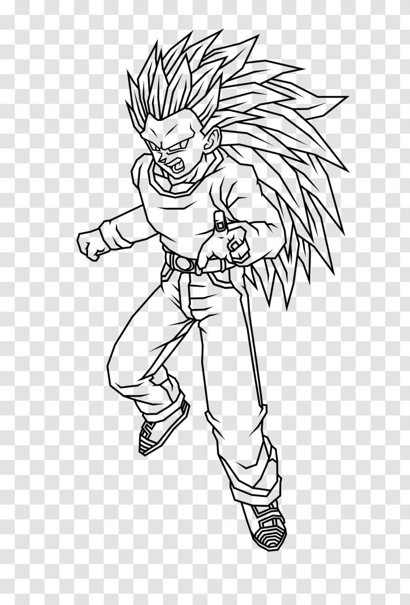 Gotenks Goku Drawing Trunks - Saiyan - Dragon Ball Transparent PNG