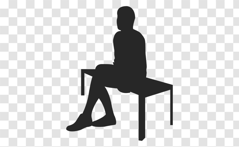 Sitting Silhouette Chair - Heart - Man Transparent PNG