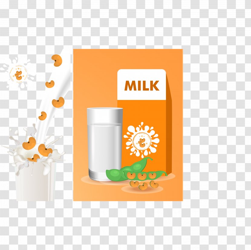 Milk Squeezed By Beans - Designer - Orange Transparent PNG