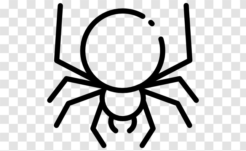 Spider Animal Clip Art - Black And White Transparent PNG