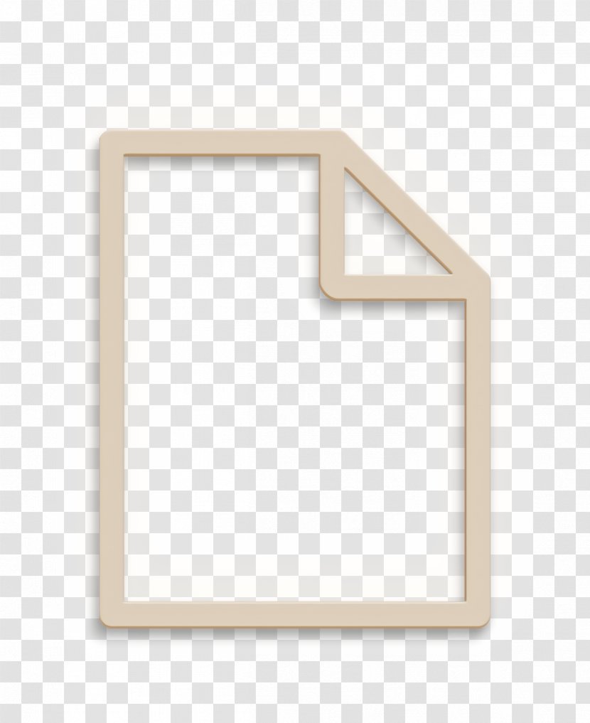 Document Icon Empty File - Beige - Rectangle Transparent PNG