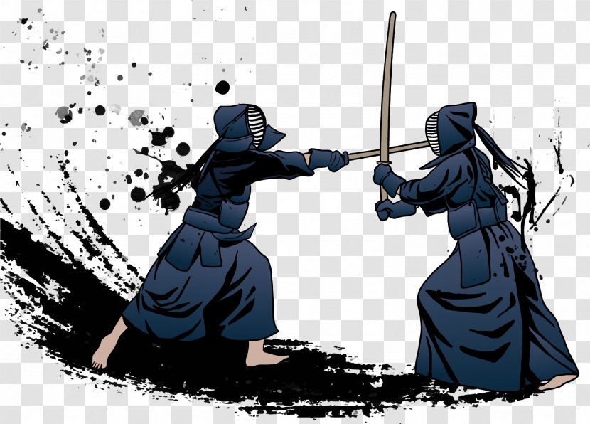 Kendo Euclidean Vector Illustration - Sword - Japanese Ninja Transparent PNG