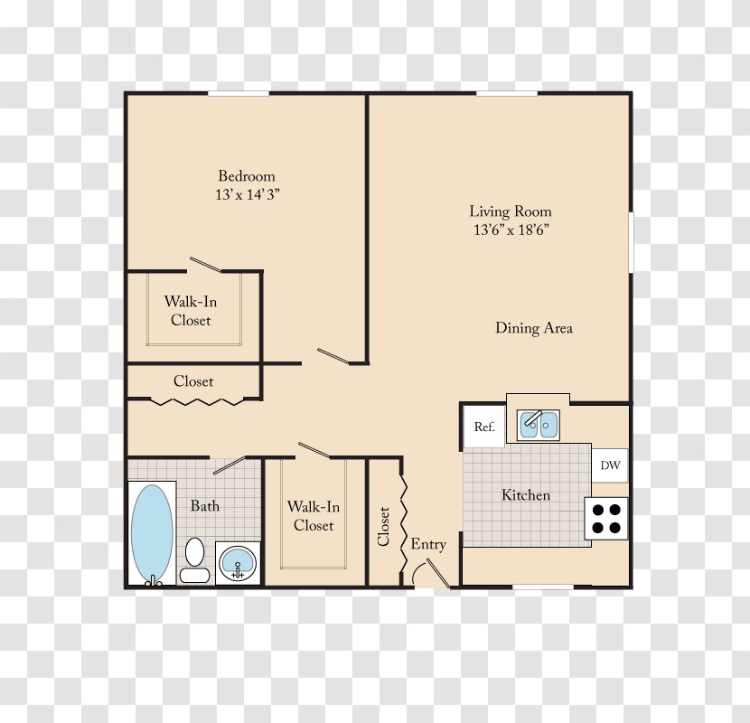 Colonial Village Apartments Renting Floor Plan Lease - Copy The Transparent PNG