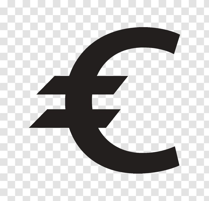 Euro Sign Pound Sterling Currency Symbol - Black And White Transparent PNG