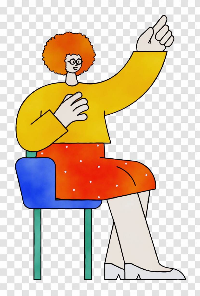 Chair Sitting Cartoon Table Animation Transparent PNG