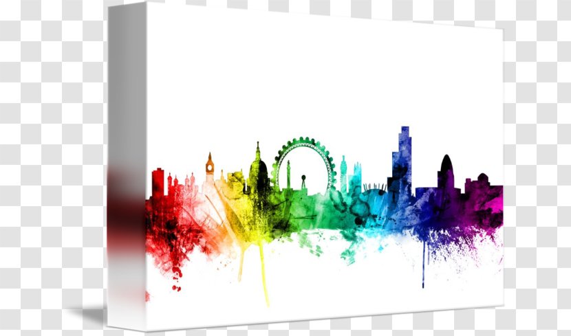 London Graphic Design Canvas Print De Stijl - Art - Skyline Transparent PNG