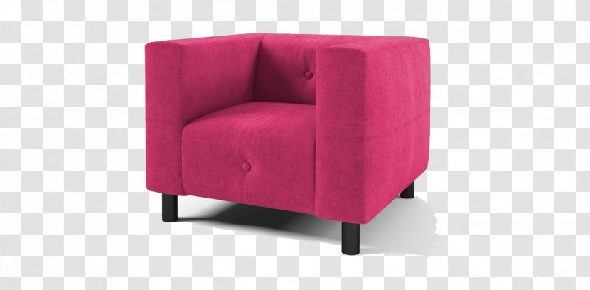 Club Chair Furniture Fauteuil Wing - Pink Sofa Transparent PNG