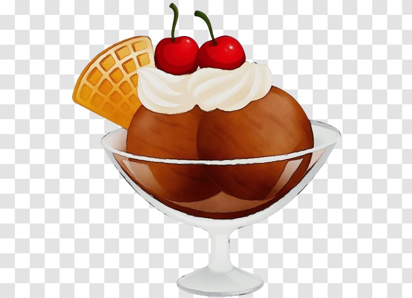 Ice Cream - Watercolor - Cherry Chocolate Transparent PNG