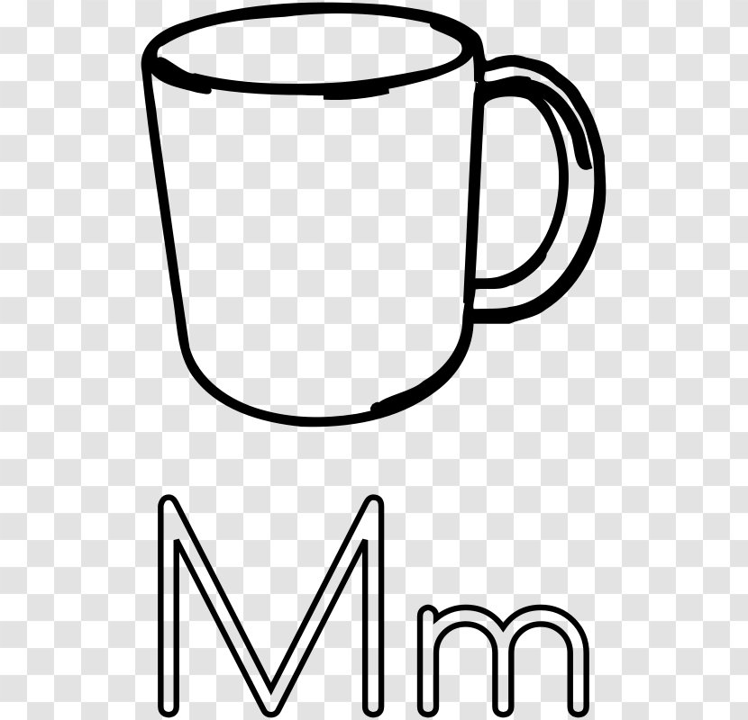 Mug Coffee Cup Clip Art - Coloring Book - Color Letter Material Transparent PNG