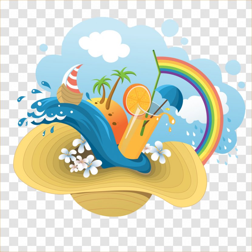 Poster Summer Vacation Graphic Design - Mythical Creature - Cool Element Transparent PNG
