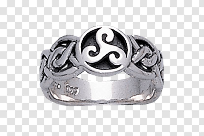 Earring Silver Jewellery Triskelion - Ring Transparent PNG