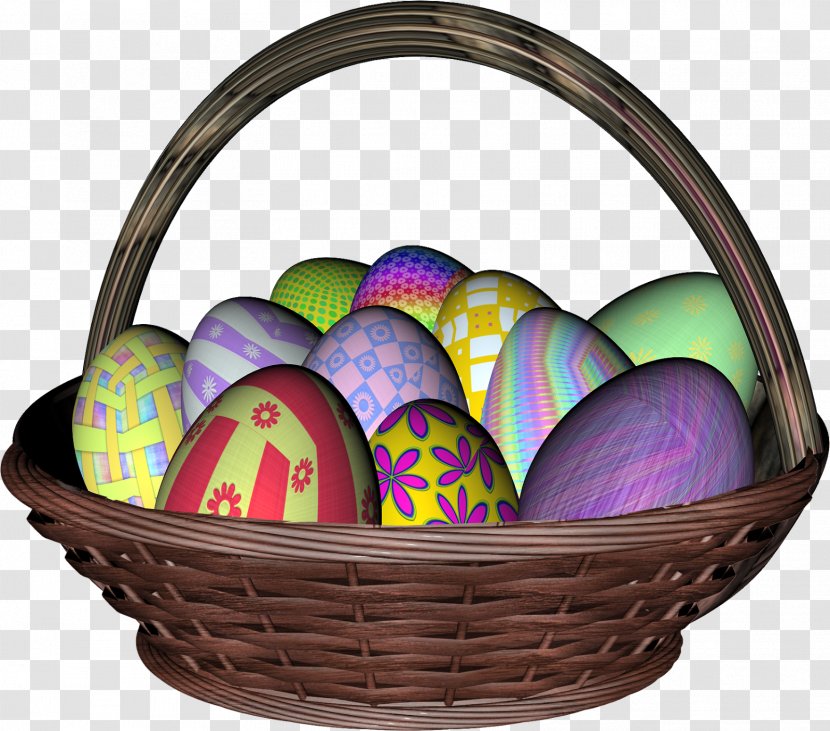 Easter Egg Bunny Basket Transparent PNG