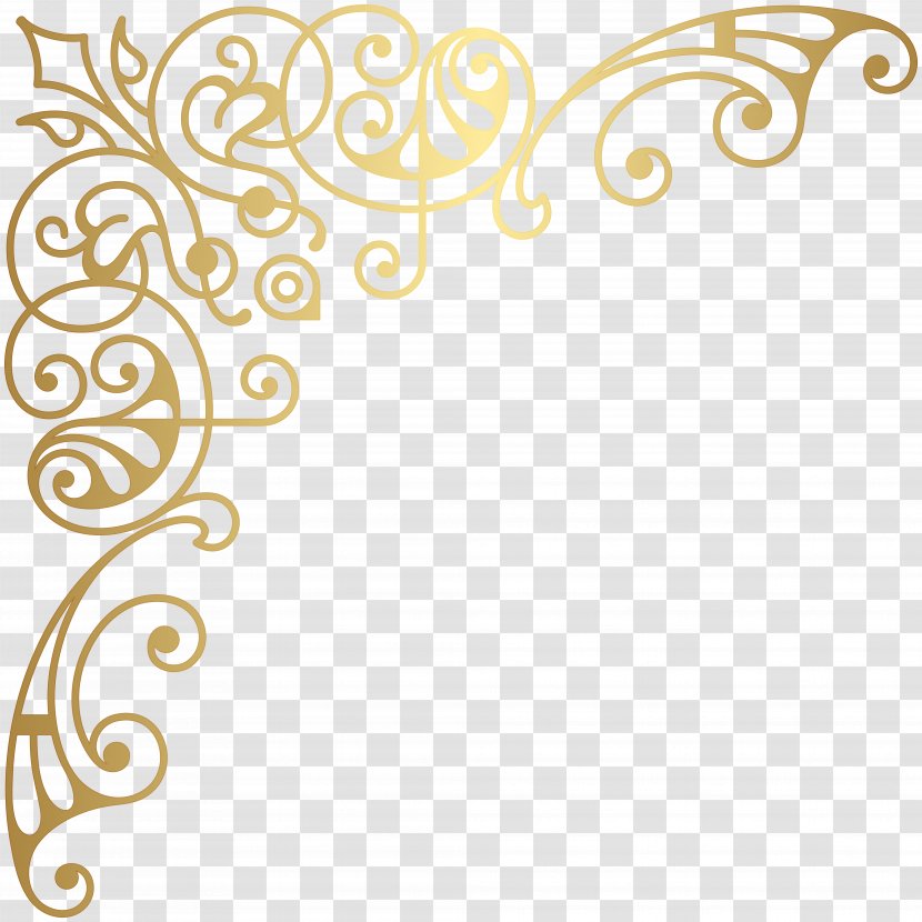 Gold Decorative Arts Clip Art - Yellow Transparent PNG