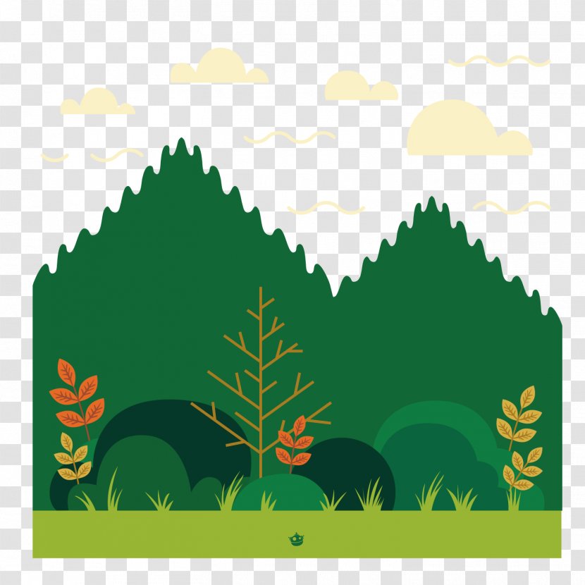 Download - Tree - Autumn Forest Background Vector Material Transparent PNG