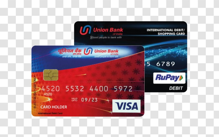 Debit Card ATM Credit Union Bank Of India - Visa Transparent PNG