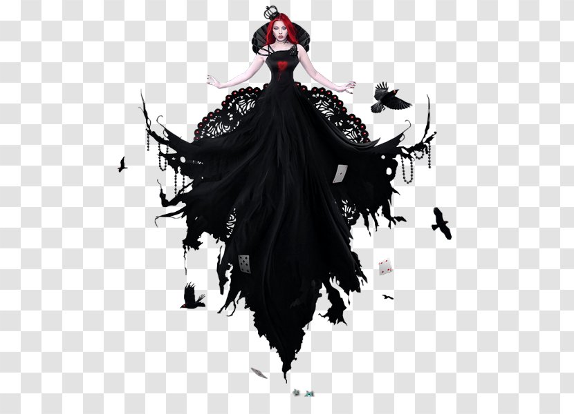Costume Design - Black And White - Gothic Rose Transparent PNG