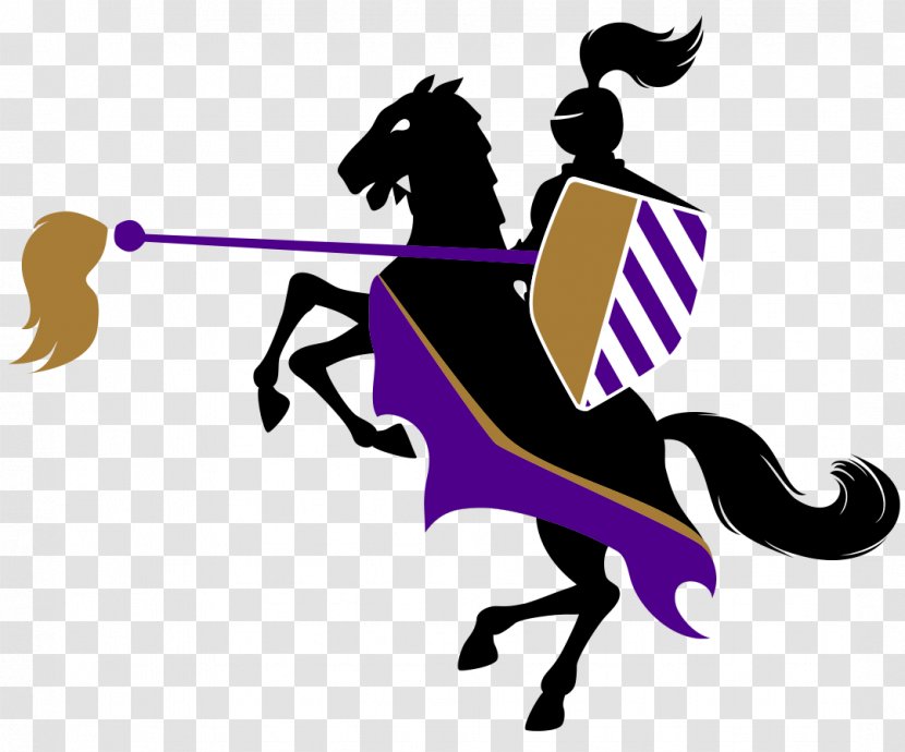Knight Silhouette - Purple - Cleaning Services Transparent PNG