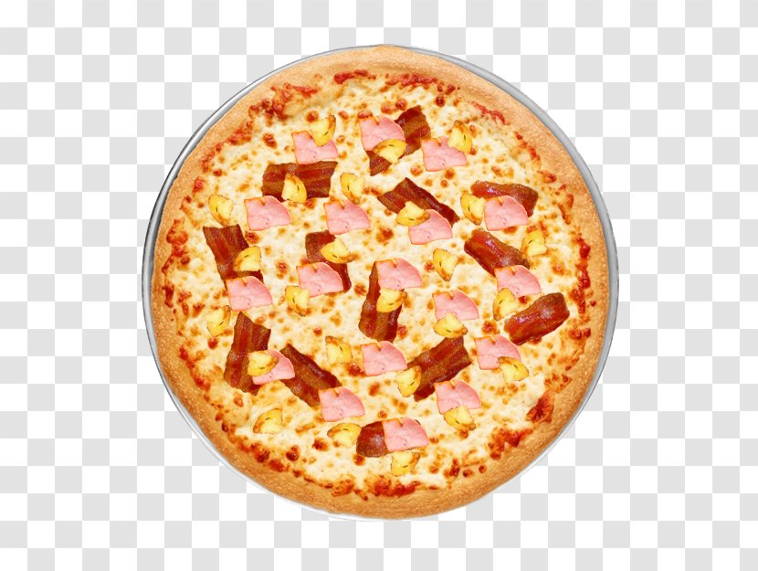 California-style Pizza Sicilian Bacon Fast Food - Tarte Flamb%c3%a9e Transparent PNG