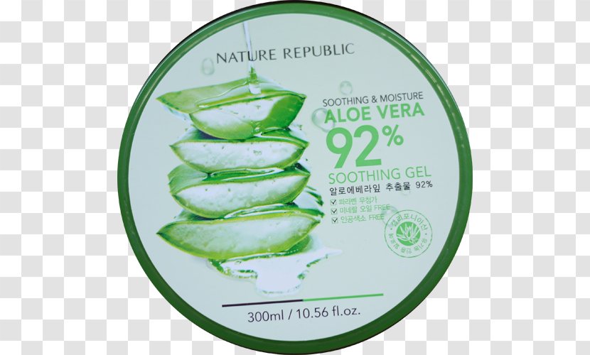 Nature Republic Soothing & Moisture Aloe Vera 92% Gel Moisturizer Skin Care - Milliliter Transparent PNG