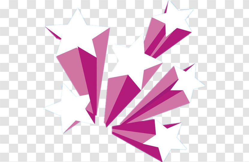Three-dimensional Space Euclidean Vector - Stereoscopy - Purple Five-pointed Star Transparent PNG