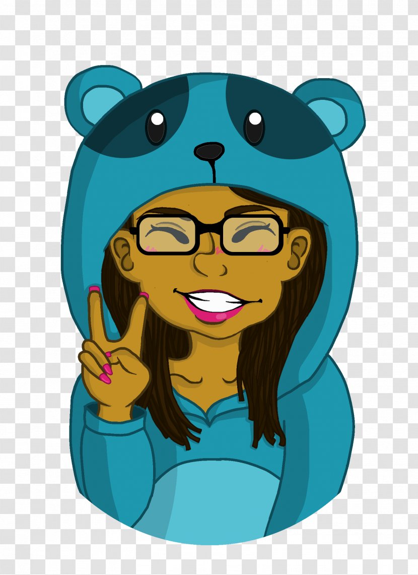 Glasses Bear Art Turquoise - Frame - Panda Transparent PNG